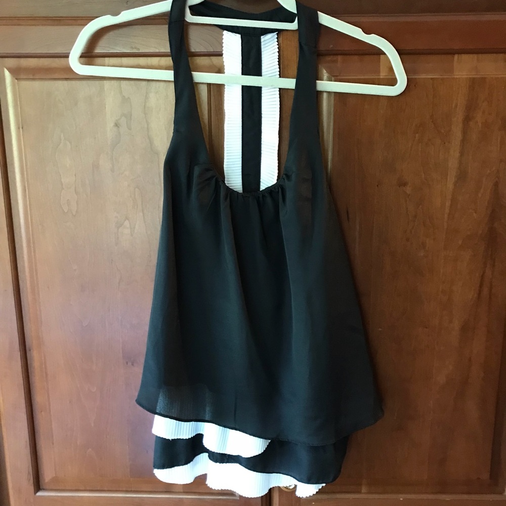 Anthropologie Black and White Top